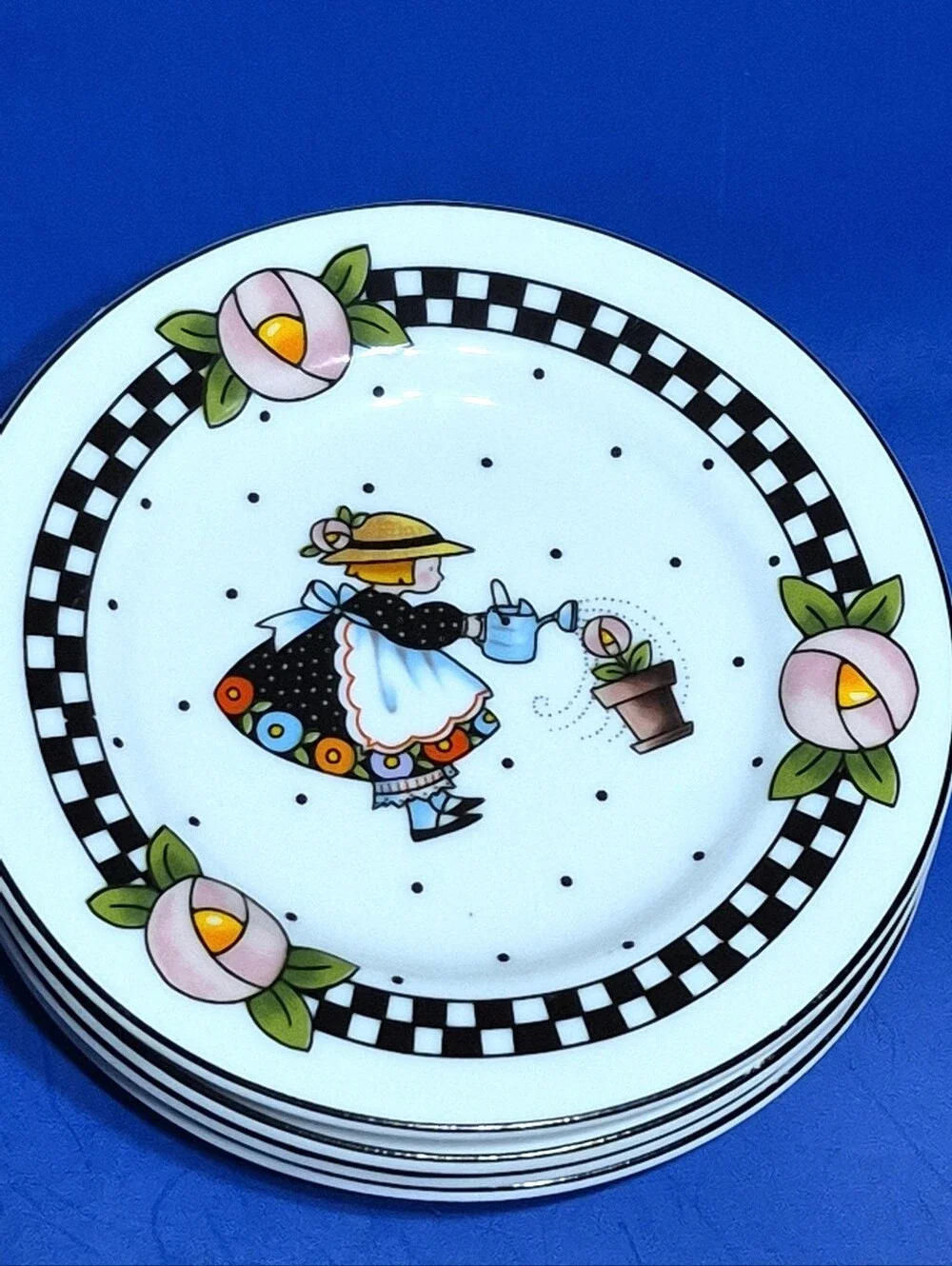 Mary Engelbreit Vintage Porcelain Child's Tea Set Parts - 13 Pc Partial Set